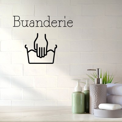 Wasruimte muursticker Buanderie