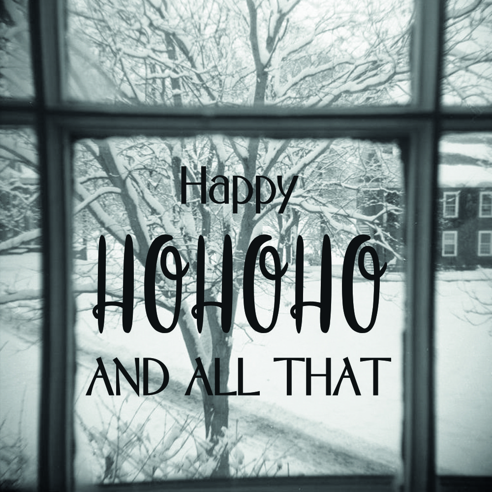 Raamsticker kerst A4 | Happy HoHoHo