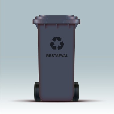 Klikosticker "Restafval" | Formaat 30 cm hoog