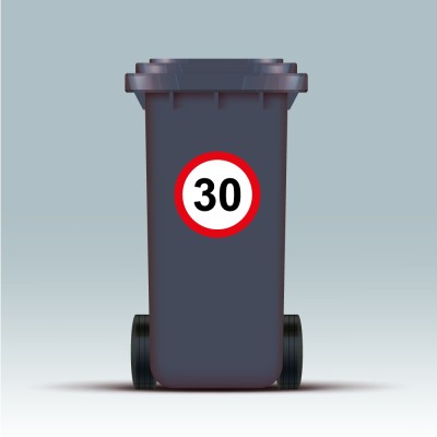 Klikosticker "30 km/uur zone" | Formaat Ø 30 cm