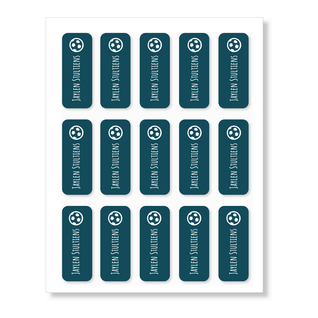 Naamstickers afgerond 50x20 mm