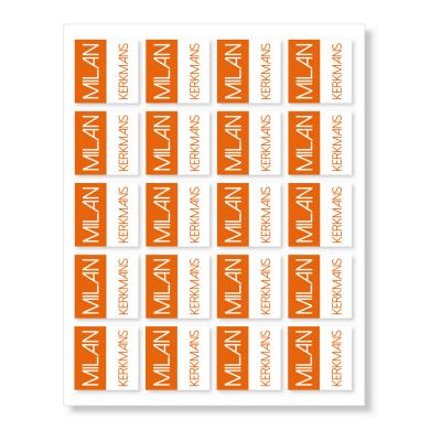 Naamstickers vierkant 30x30 mm