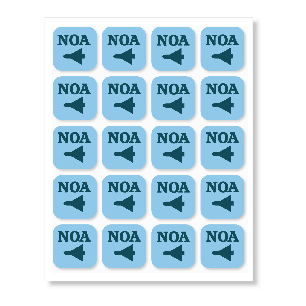 Naamstickers afgerond 30x30 mm