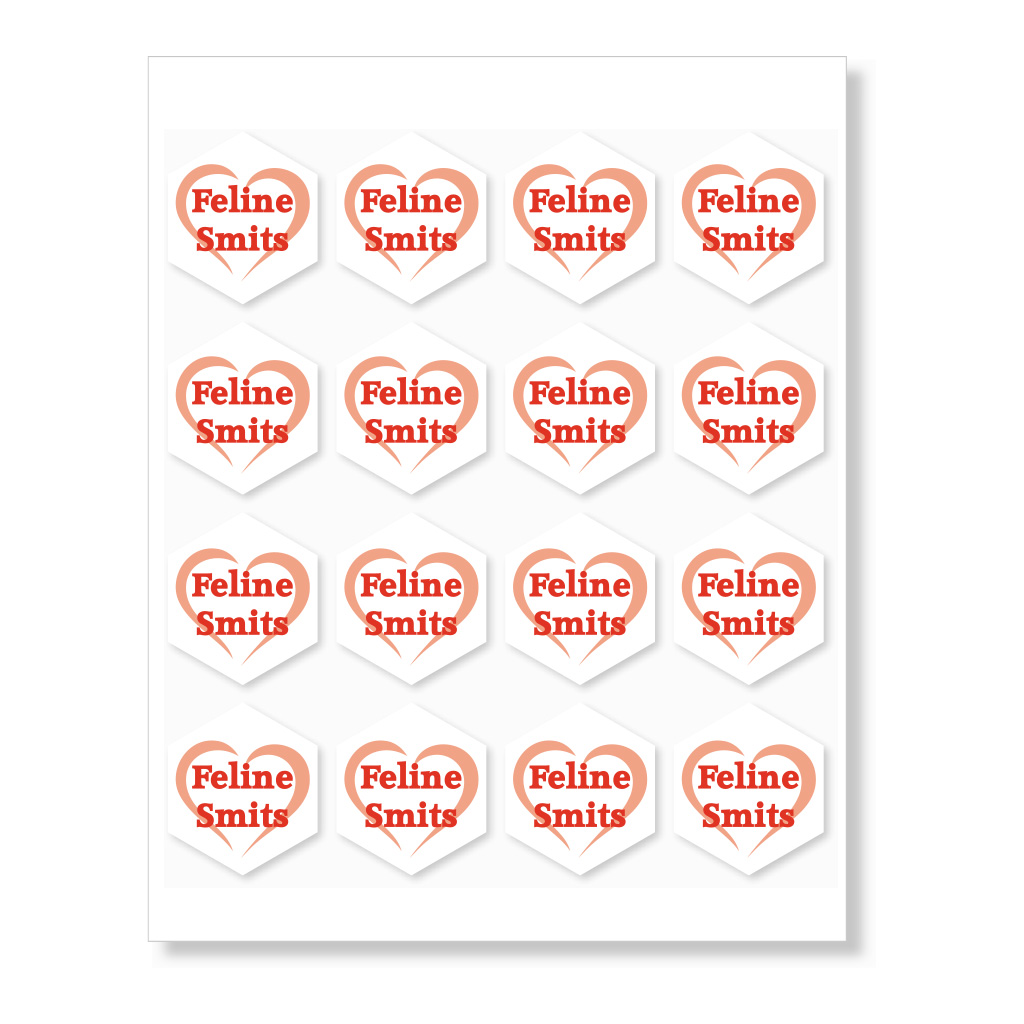 Naamstickers hexagon 30x30 mm