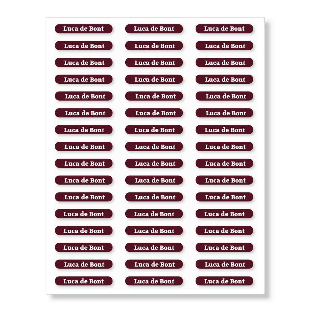 Naamstickers mini’s 38x6 mm
