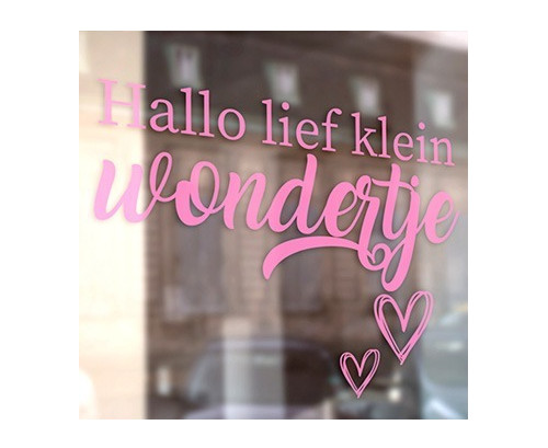 Geboortesticker Klein wondertje