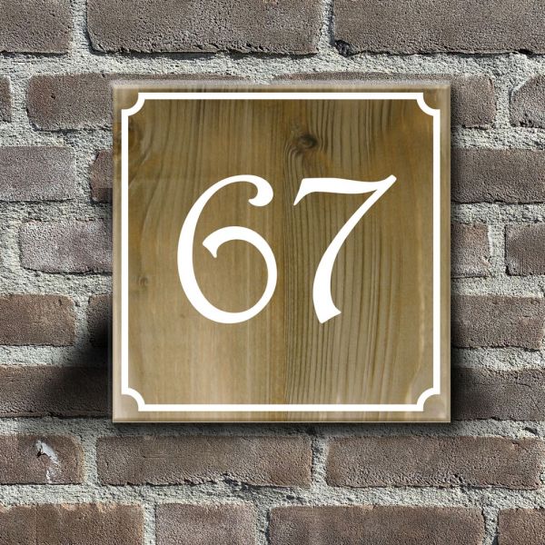 Huisnummer uit hout