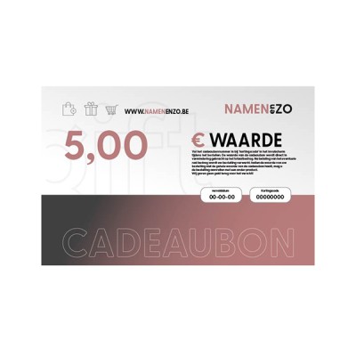 namenenzo.be Cadeaubon 5,00 euro